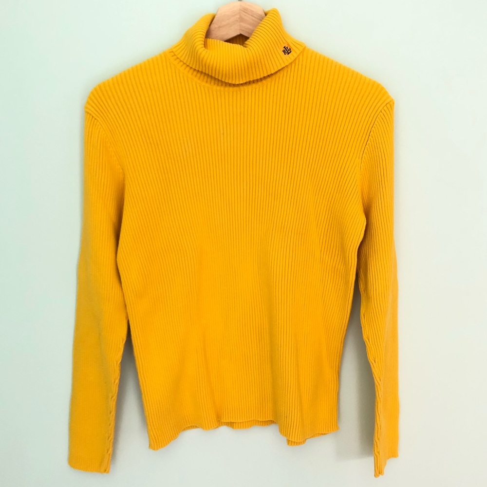 Mustard Ralf Lauren Turtleneck with Emblem